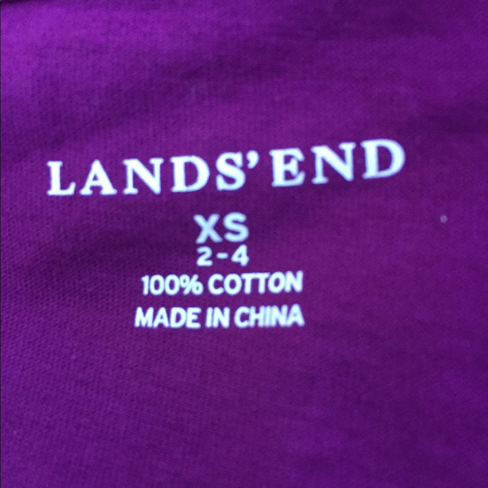 Lands End raspberry classic T shirt,l/sfree shipping always,activewear top,HP25 - Picture 3 of 11